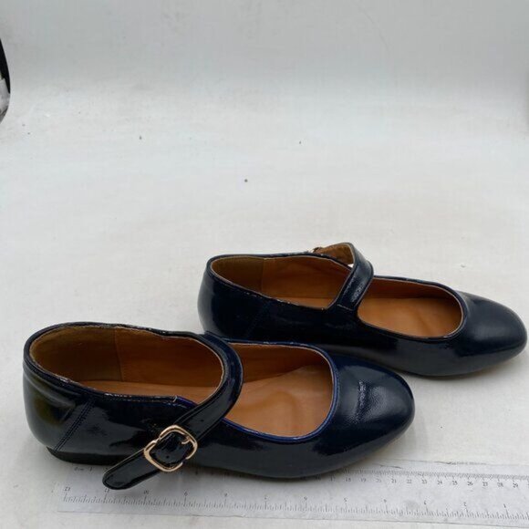 FYS Women Round Toe Mary Janes Cute Slim Strap Ballet Flats Comfy Black Shoes - Picture 4 of 8